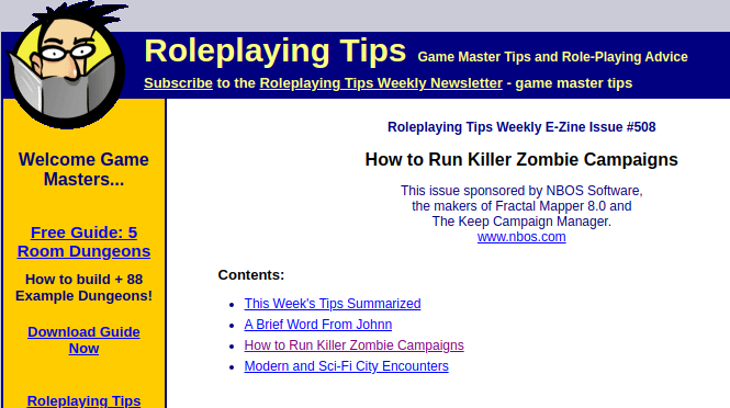 How to Run Killer Zombie Campaigns, from RolePlayingTips.com